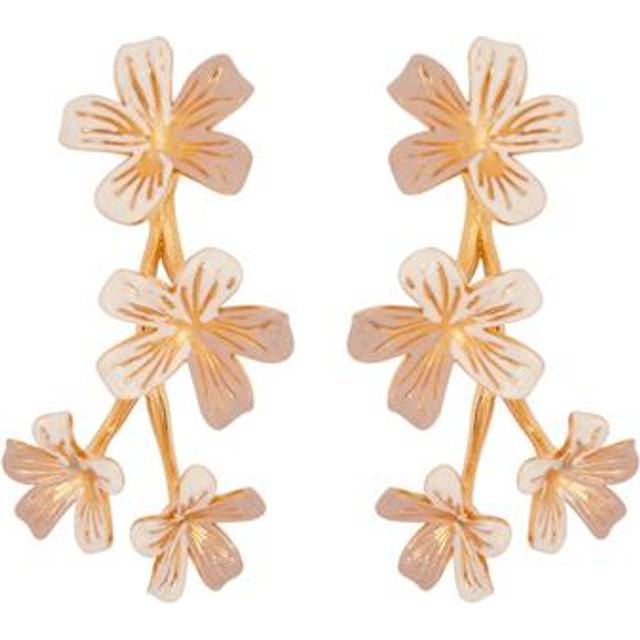 Oscar De La Renta Flowers On A Branch Earrings