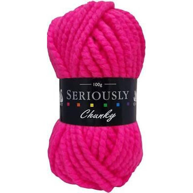 Cygnet Seriously Chunky Yarn Neon Pink 6534 100g