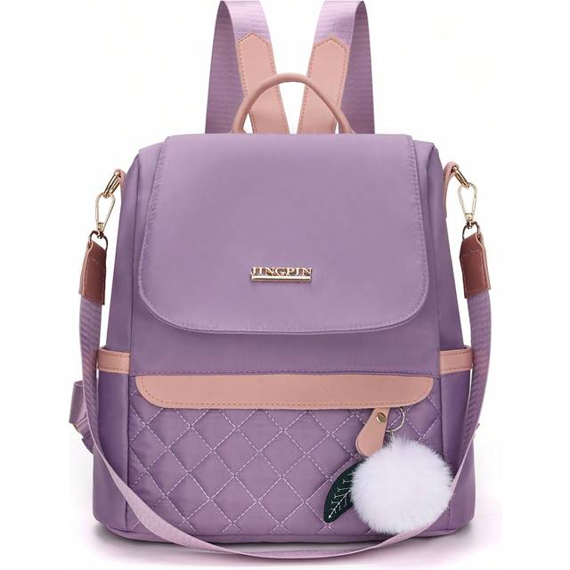 SHEIN Waterproof Multifunctional Embroidery Thread Anti-Theft Backpack With Multiple Pockets, Lightweight, Suitable For Business, Casual, School, Travel, Pe