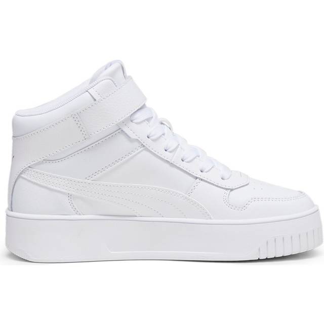 PUMA Carina Street Mid Sneaker för kvinnor, Puma Vit Puma vit Puma guld, 39 EU