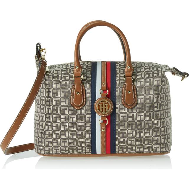 Tommy Hilfiger Jaden Satchel Crossbody Bag  Dark Chocolate