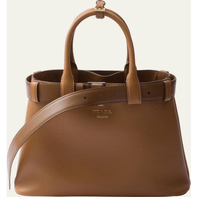 Sac à main Buckle en cuir - Marron - Taille Unique