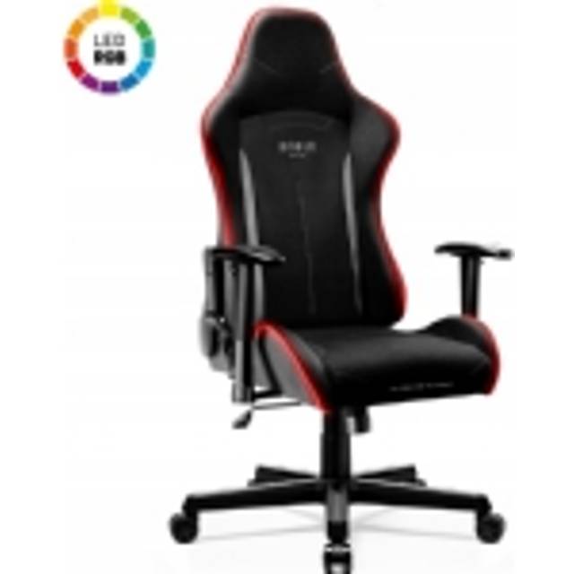 Diablo Gamingstol X-St4rter | Tygöverdrag, Justering av Armstöd, Vridningsmekanism, Kontorsstol upp till 136 kg | Vridbar Stol, Skrivbordstol Ergonomisk | Svart (LED)