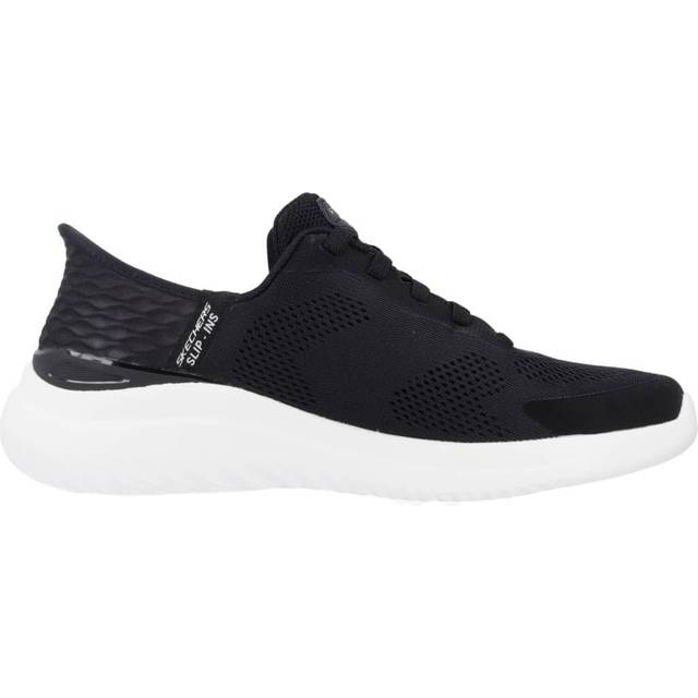 SKECHERS Mens Vegan Slip Ins Bounder 2.0 Emerged Black Trainers Mens Shoe Size: 12, Colour: Black Fabric