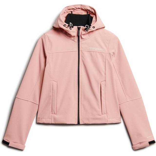 Superdry for woman. W5011656A Trekker hooded softshell jacket pink (L), Casual, Polyester, Long sleeve