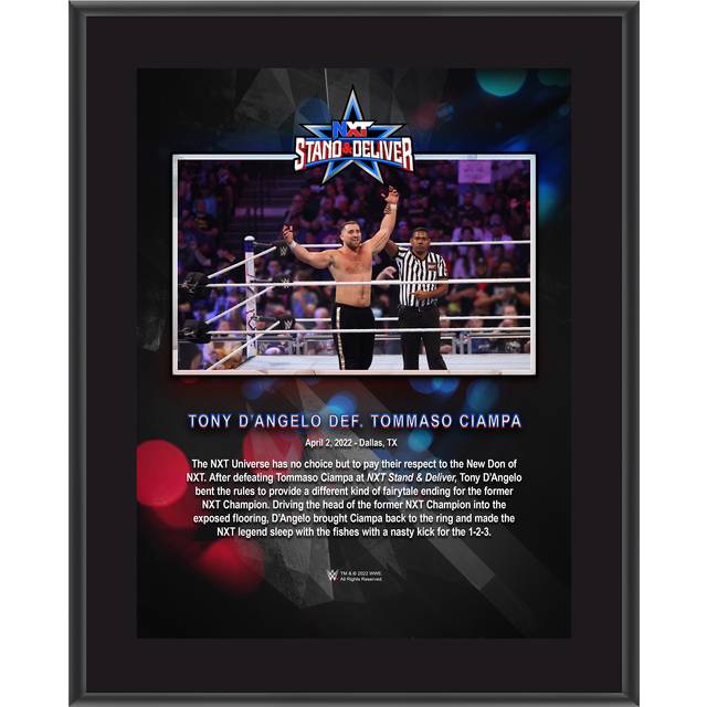 Tony D'Angelo 10.5" x 13" 2022 Stand & Deliver Sublimated Plaque