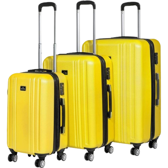 3 Piece Lightweight Luggage Suitcase Trolley Set ABS TSA Lock Teal - DL126