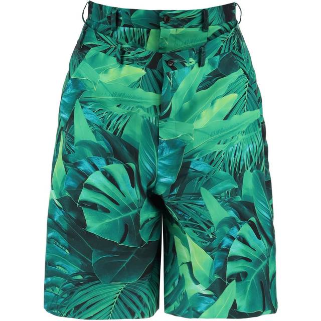 Comme des Garçons, Shorts, Herr, M, Jungle Print Bermuda Shorts - green (M)