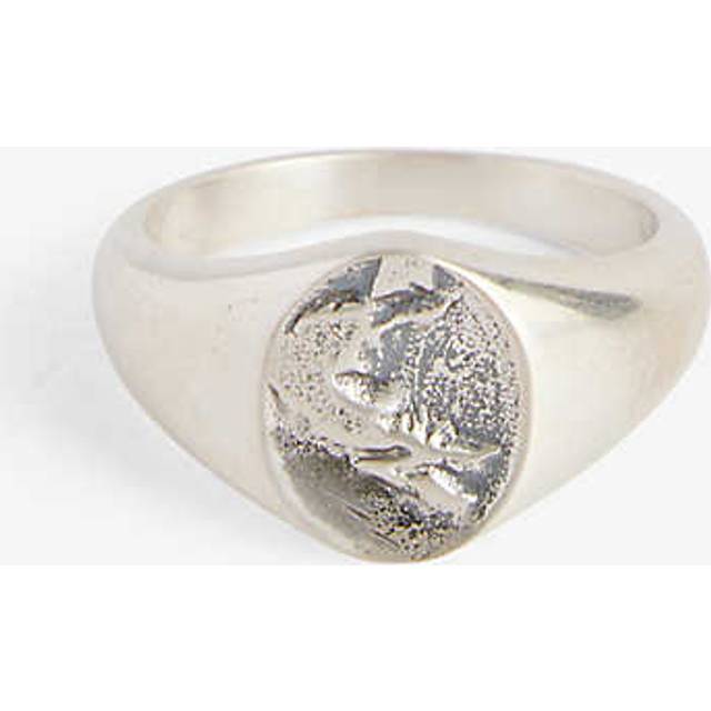 Serge Denimes Mens Silver Dune Engraved Sterling-silver Ring U - SILVER