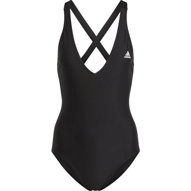 adidas Dam 3-ränder hel baddräkt legend bläck/vit, 26, Legend bläck/vit, 128 SE