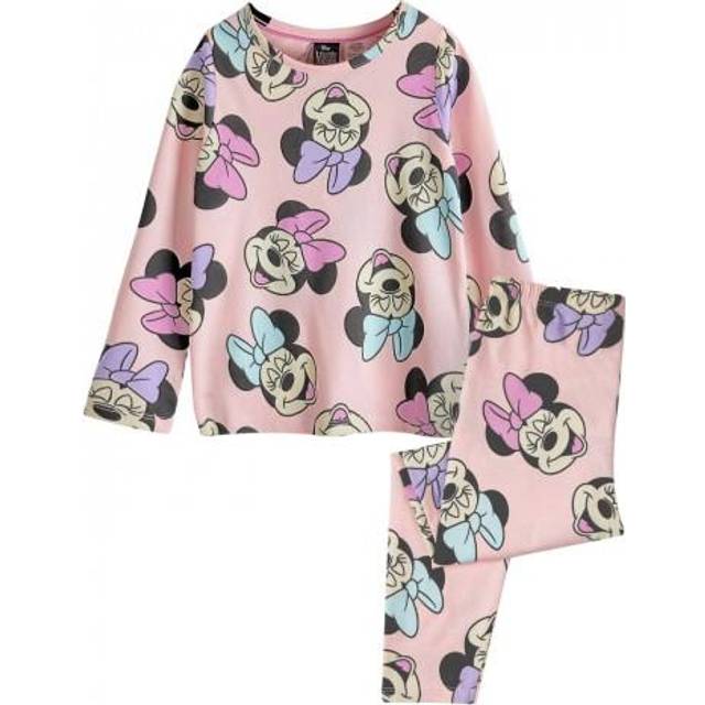 Disney Girls Minnie Mouse Print Long Pyjama Set (7-8 Years)