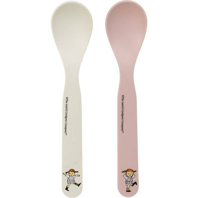 Rätt Start Pippi Cirkus sked 2-pack Rosa-vit - Vit
