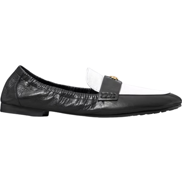 Tory Burch Womens Black/comb Chunky-sole Leather Ballet Loafers Eur 38/5 Uk Women - BLACK/COMB
