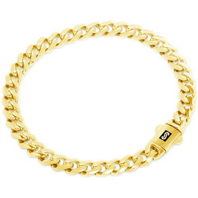 14k yellow gold miami cuban 5mm monaco chain bracelet mens womens 7" 7.5" 8" 9"