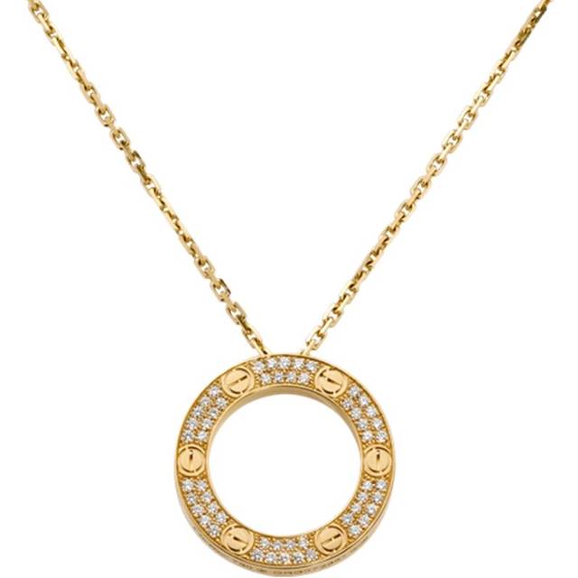 Cartier Yellow Gold and Diamond Love Necklace - One size