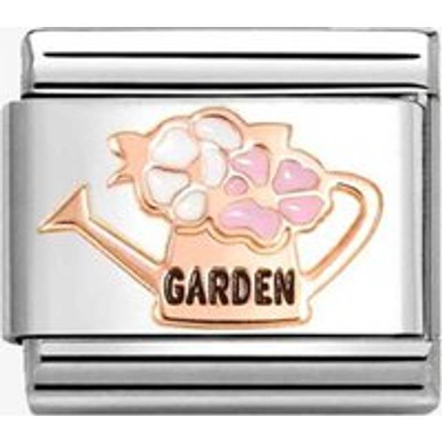 Nomination Classic Rose Gold and Enamel Watering Can with Flowers Spor