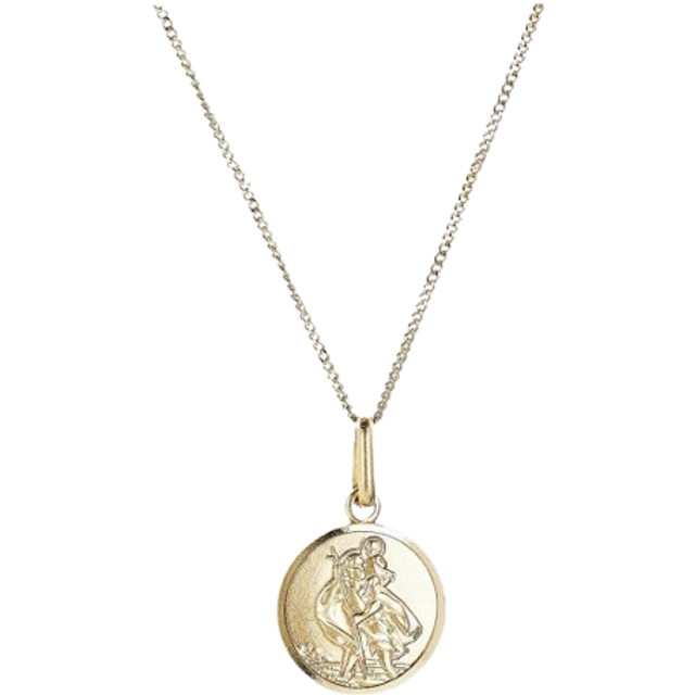 9ct Gold St Christopher and Chain