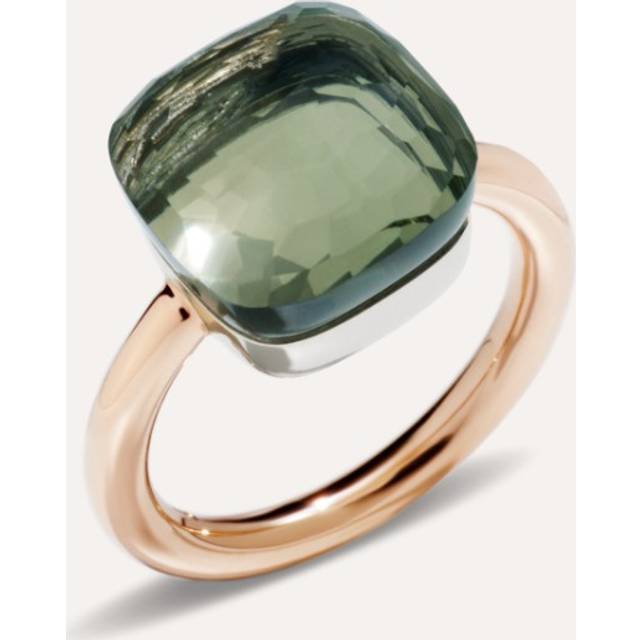 Pomellato Mixed Gold and Prasiolite Nudo Maxi Ring - Green - 50