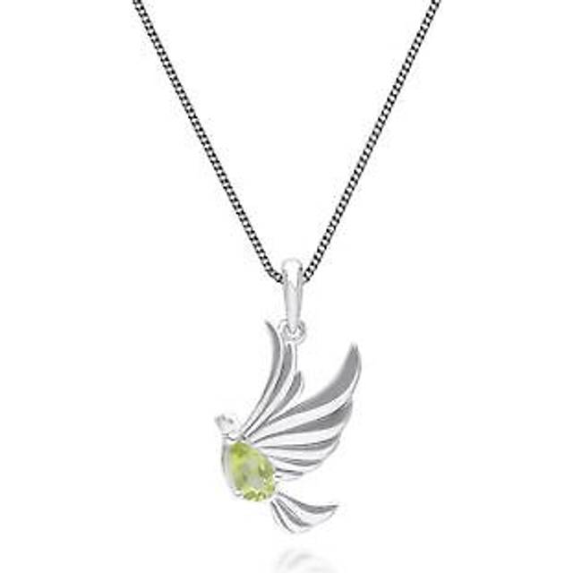 ECFEW™ Creator Peridot Dove Pendant Necklace in Sterling Silver