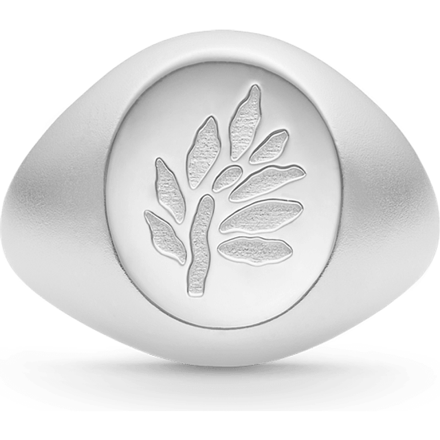 Julie Sandlau, Accessoarer, Dam, 56 MM, Tree of Life Oval Signetring - gray (56 MM)