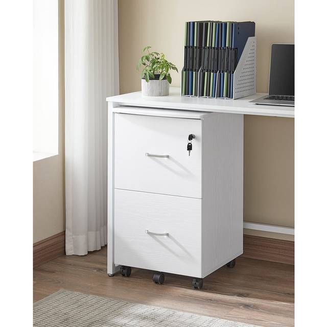 45cm Wide File Cabinet - White (72cm H X 45cm W X 43cm D)