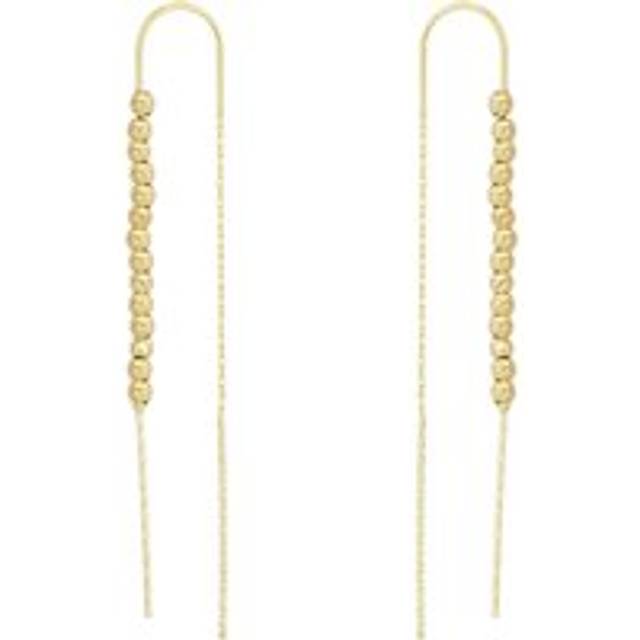 Womens Sterling Silver Dorica Chain Bead Drop Earring - Metallics - One Size