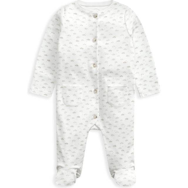 Cloud All In One Sleepsuit - White - WHITE - 0-3 Months