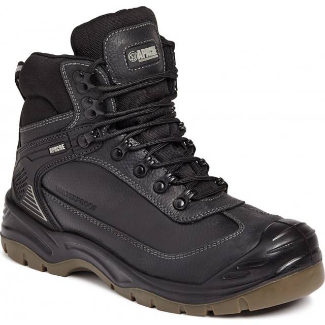 Apache RANGER Waterproof Safety Hiker Boots Black Size 7