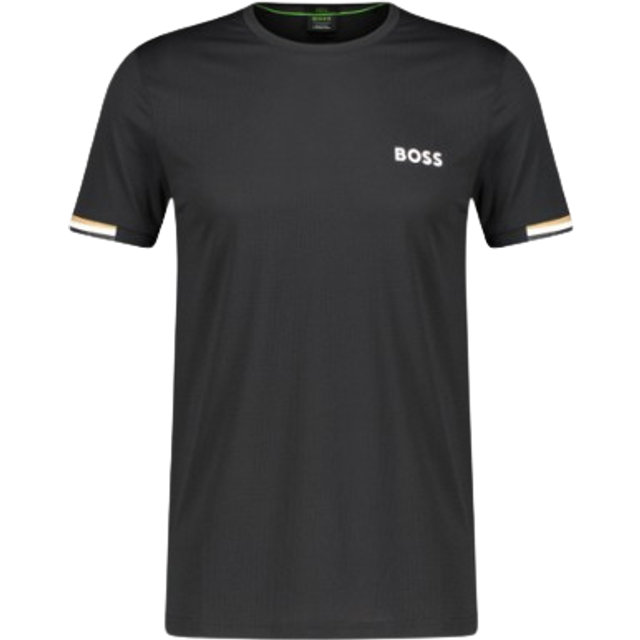 T-shirt Hugo Boss Men&#39;s Waffle T-Shirt Black L (L)