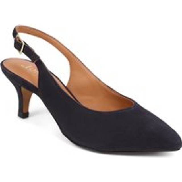 Jones Bootmaker Zaria Suede Kitten Heel Slingback Court Shoes