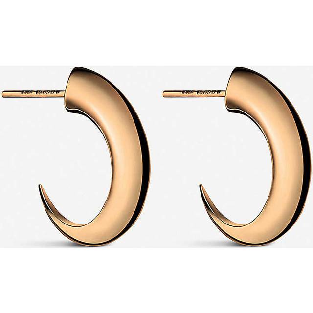 Shaun Leane Womens Rose Gold Cat Claw Medium Gold-plated Vermeil Silver Hoop Earrings - ROSE GOLD