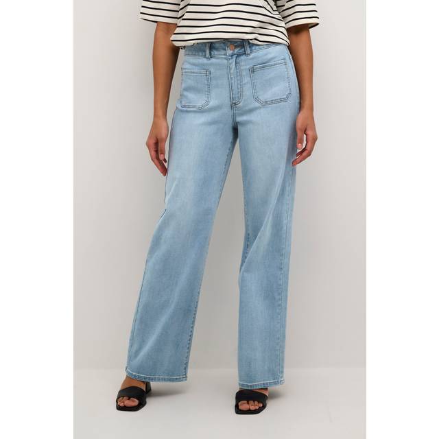 Women's wide-leg jeans KAFFE Karla HW - Bleu
