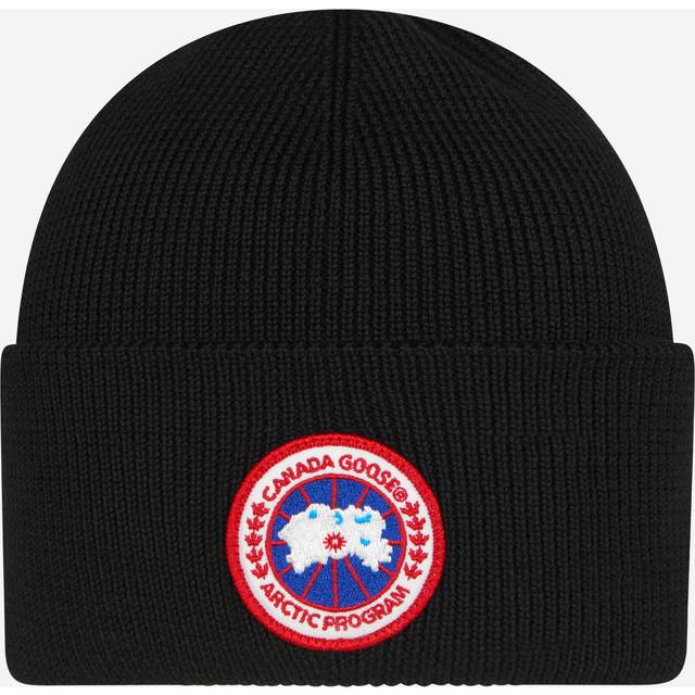Canada Goose Black Kids Arctic Disc Wool Beanie 6-16 Years 1size - BLACK