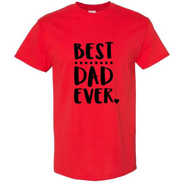 (Red, M) World Best Dad Daddy Father Ever Fathers Day Gifts Men T Shirt Tee Top
