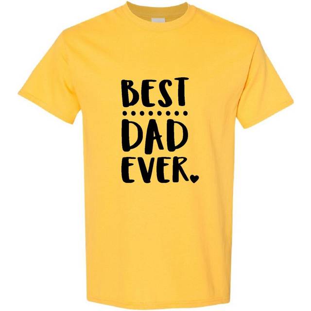 (Yellow, 2XL) World Best Dad Daddy Father Ever Fathers Day Gifts Men T Shirt Tee Top