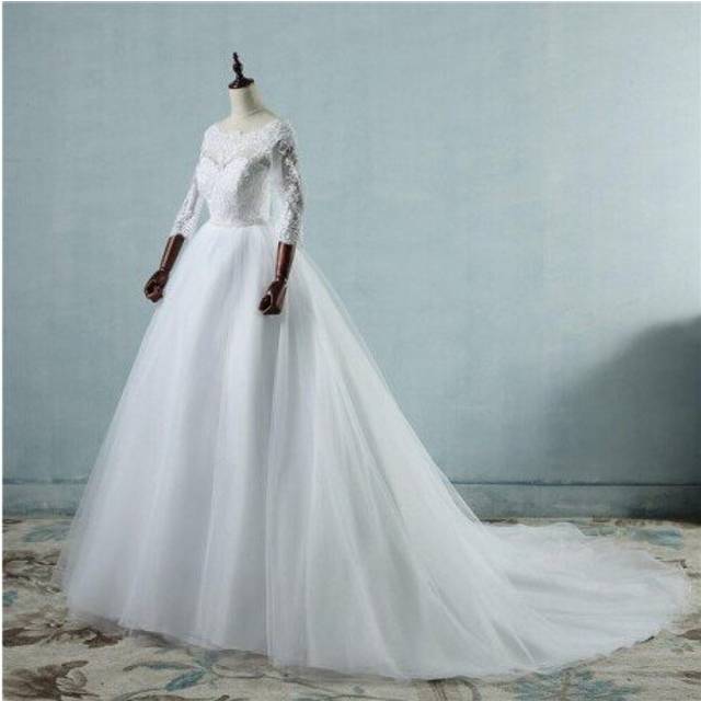 (White) ZJ9091 2019 Sexy Lace Wedding Dresses Sweetheart Ball Gowns Bridal Dress With Train High Quality New Plus Size 16 18 20 22 24 26