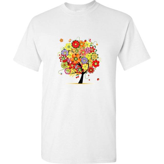 (L) Jewish Holiday Tu BiShvat B'Shevat New Year Tree White Men T Shirt Tee Top