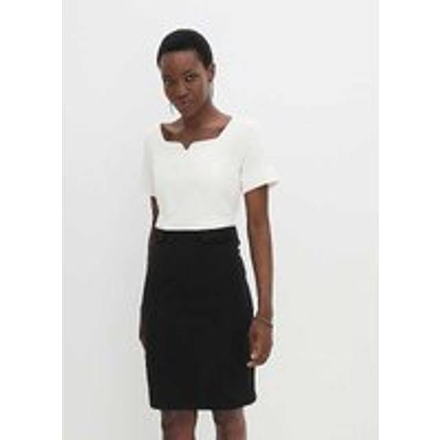 bonprix Smart Shift Dress - Black/ivory