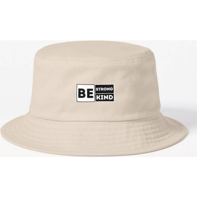 Bucket Hat Be Strong, Be Kind Black White summer vintage Adult in 10 Stylish Colors