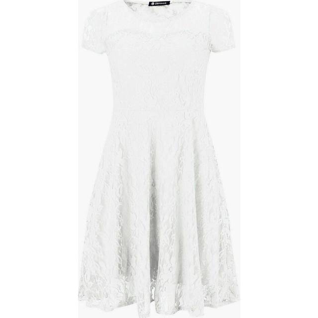(  4XL (UK 18-20),   White) Women Lace Mini Dress Ladies Plus Size Summer Evening Party Cocktail Size 8 -22
