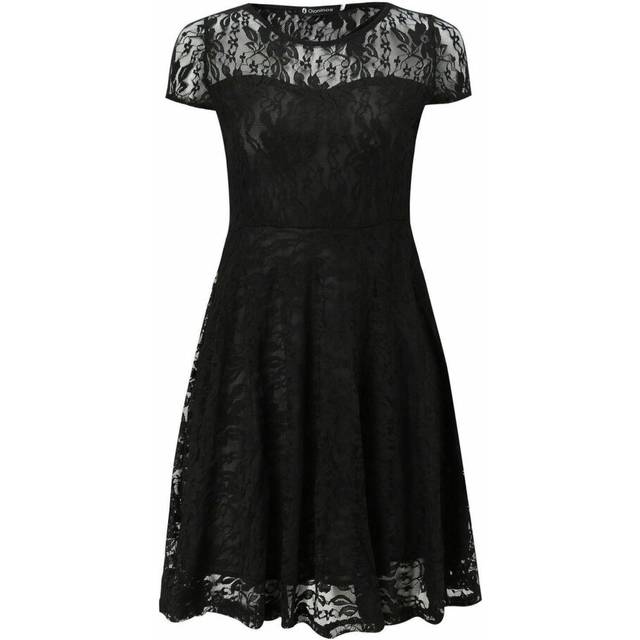 (  M (UK 8-10),   Black) Women Lace Mini Dress Ladies Plus Size Summer Evening Party Cocktail Size 8 -22