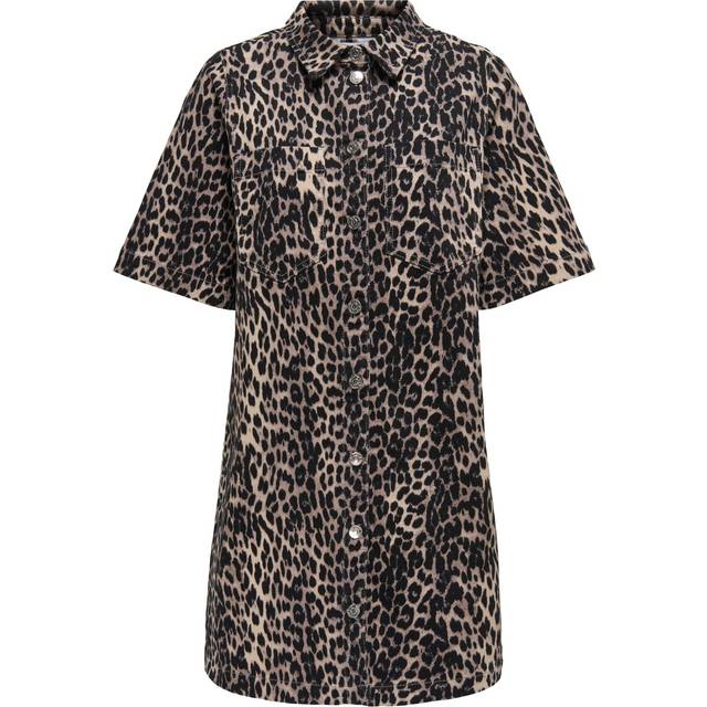 Only Leopard Dress - Black