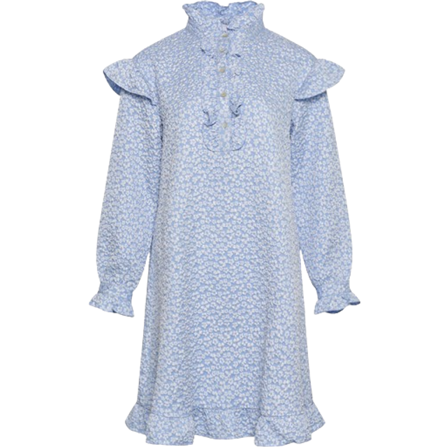 Reno Ruby Ruffle Dress Light Blue