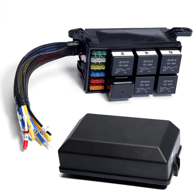 12V Relay Fuse Box Prewired Relay Box Automotive