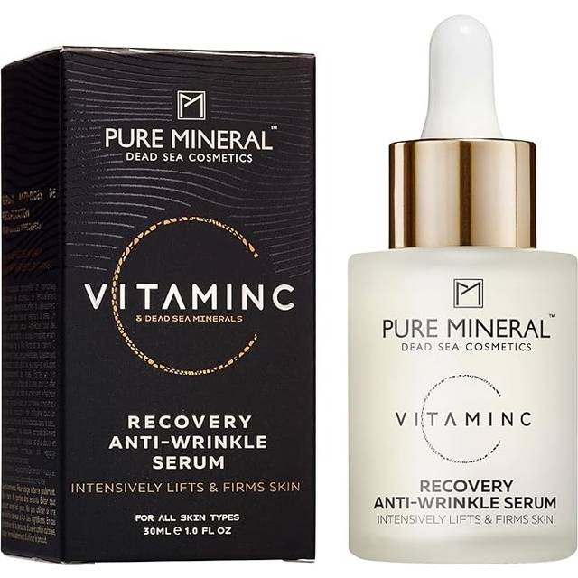 Pure Mineral - Anti-Falten-Serum Vitamin C Erholung für reife Haut - Lifting-Effekt, Mineralien aus dem Toten Meer, Sichtbare Faltenreduktion - Ohne Silikone, Sulfate, Parabene - 30ml