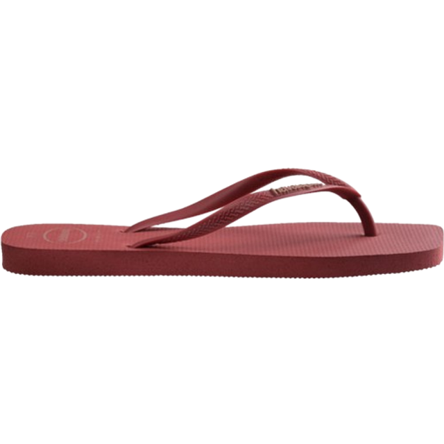 Women's Havaianas Women's Square Logo Pop U Flip Flop Pau Brasil - Pink - Size: 2/2.5/3