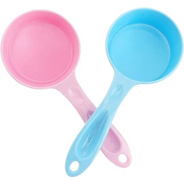 2Pcs Pet Food Spoons,Dog Food Measuring Spoons Portable Metering Scoops Long Handle Dog Cat Food Measuring Spoons Pet Supplies(Pink, Green)