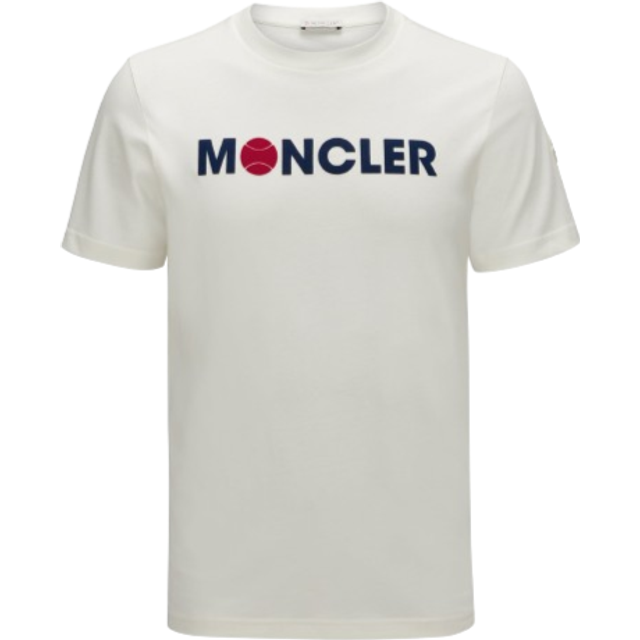 Moncler Off-White Flocked T-Shirt - SILK WHITE 034 - L
