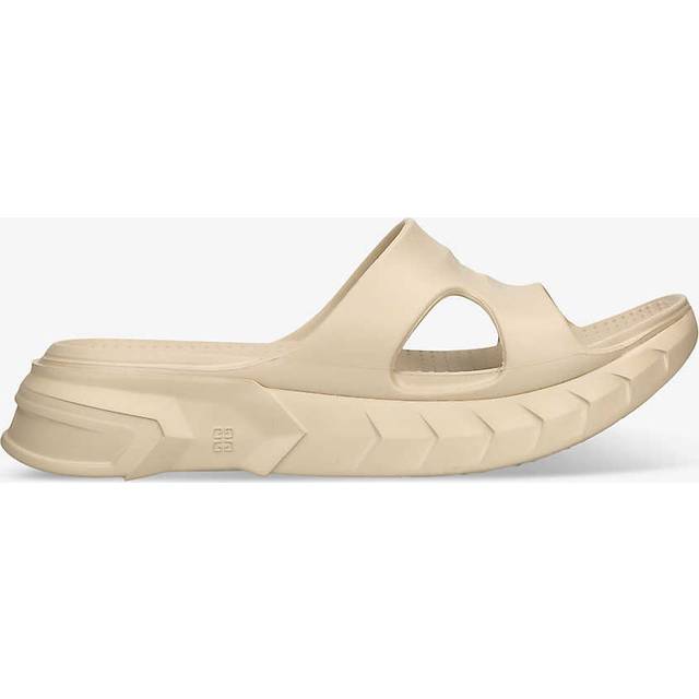 Givenchy Mens Beige Marshmallow Logo-embossed Rubber Sliders Eur 42 / 8 Uk Men - BEIGE