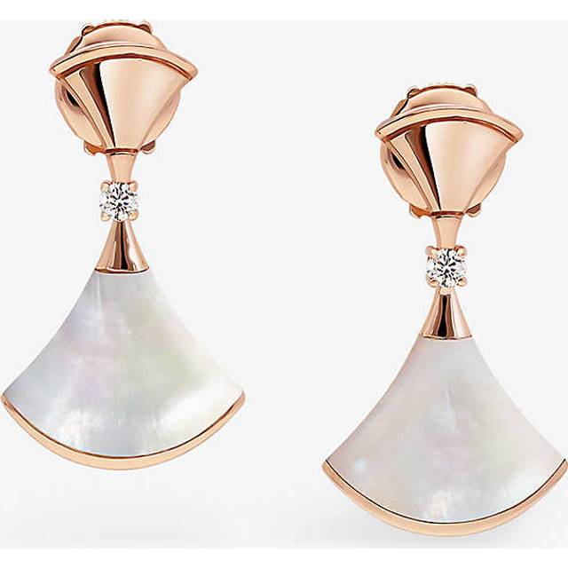 Bvlgari Rose Gold, Diamond and Mother-of-Pearl Divas' Dream Earrings - One size